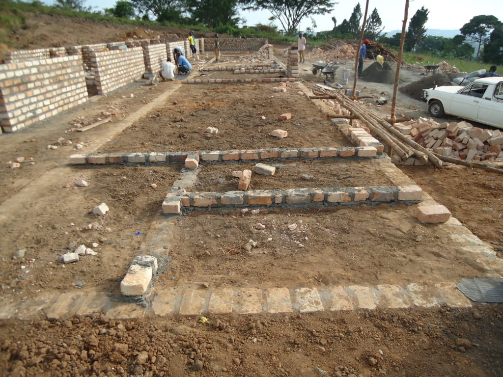 Brick work on walls starting